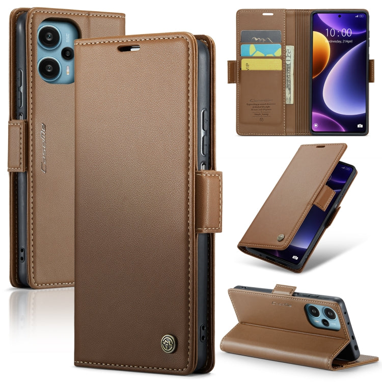 CaseMe 023 Butterfly Buckle Litchi Texture RFID Anti-theft Leather Phone Case, For Xiaomi 13T/13T Pro, For Xiaomi Poco F5 5G/Redmi Note 12 Turbo 5G, For Xiaomi Redmi Note 12 4G Global, For Xiaomi Redmi Note 12 Pro+ 5G Global