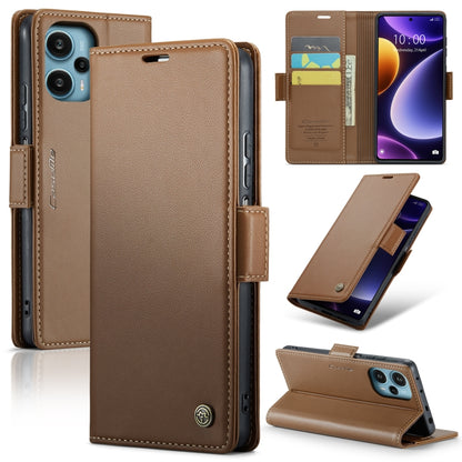 CaseMe 023 Butterfly Buckle Litchi Texture RFID Anti-theft Leather Phone Case, For Xiaomi 13T/13T Pro, For Xiaomi Poco F5 5G/Redmi Note 12 Turbo 5G, For Xiaomi Redmi Note 12 4G Global, For Xiaomi Redmi Note 12 Pro+ 5G Global