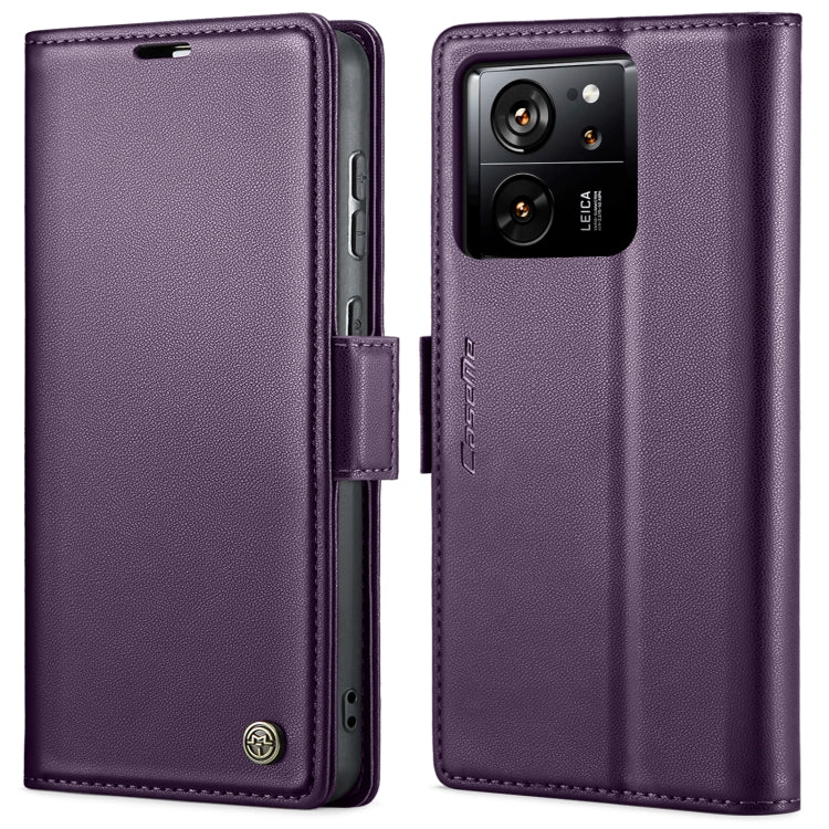 CaseMe 023 Butterfly Buckle Litchi Texture RFID Anti-theft Leather Phone Case, For Xiaomi 13T/13T Pro, For Xiaomi Poco F5 5G/Redmi Note 12 Turbo 5G, For Xiaomi Redmi Note 12 4G Global, For Xiaomi Redmi Note 12 Pro+ 5G Global