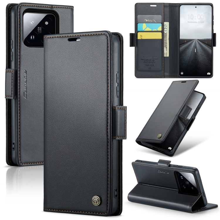 CaseMe 023 Butterfly Buckle Litchi Texture RFID Anti-theft Leather Phone Case, For Xiaomi Poco X6 Pro 5G/Redmi K70E 5G, For Xiaomi Poco X6 5G, For Xiaomi 14 Pro, For Xiaomi 14