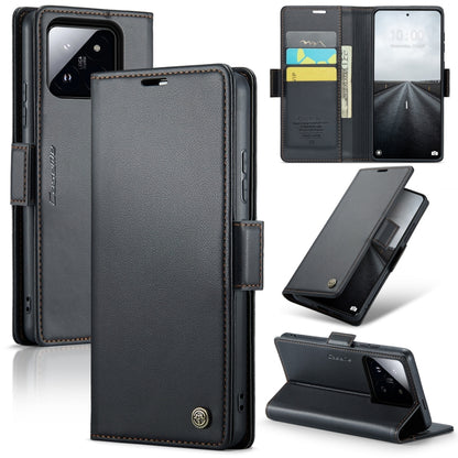 CaseMe 023 Butterfly Buckle Litchi Texture RFID Anti-theft Leather Phone Case, For Xiaomi Poco X6 Pro 5G/Redmi K70E 5G, For Xiaomi Poco X6 5G, For Xiaomi 14 Pro, For Xiaomi 14
