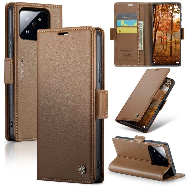 CaseMe 023 Butterfly Buckle Litchi Texture RFID Anti-theft Leather Phone Case, For Xiaomi Poco X6 Pro 5G/Redmi K70E 5G, For Xiaomi Poco X6 5G, For Xiaomi 14 Pro, For Xiaomi 14