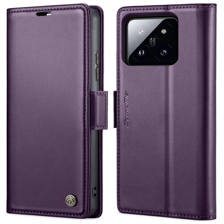 CaseMe 023 Butterfly Buckle Litchi Texture RFID Anti-theft Leather Phone Case, For Xiaomi Poco X6 Pro 5G/Redmi K70E 5G, For Xiaomi Poco X6 5G, For Xiaomi 14 Pro, For Xiaomi 14