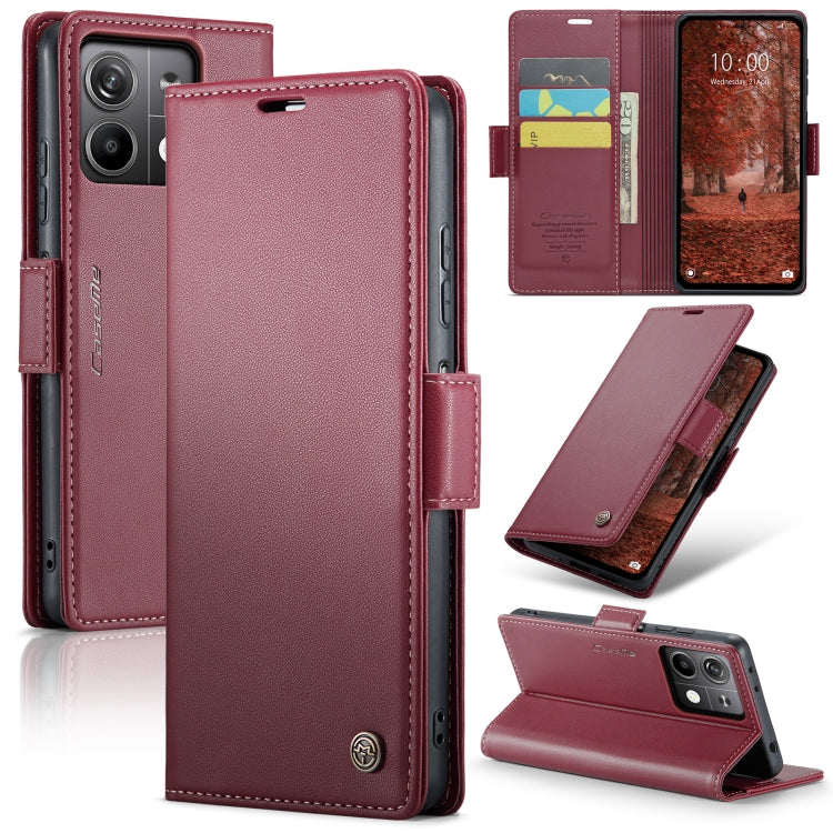 CaseMe 023 Butterfly Buckle Litchi Texture RFID Anti-theft Leather Phone Case, For Xiaomi Redmi Note 13 5G, For Xiaomi Redmi Note 13 Pro+ 5G, For Xiaomi Redmi Note 13 Pro 5G, For Xiaomi Redmi 12 4G／12 5G／Note 12R／POCO M6 Pro 5G