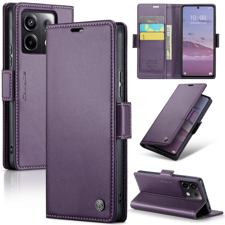 CaseMe 023 Butterfly Buckle Litchi Texture RFID Anti-theft Leather Phone Case, For Xiaomi Poco X6 Pro 5G/Redmi K70E 5G, For Xiaomi Poco X6 5G, For Xiaomi 14 Pro, For Xiaomi 14