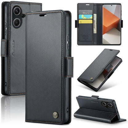 CaseMe 023 Butterfly Buckle Litchi Texture RFID Anti-theft Leather Phone Case, For Xiaomi Redmi Note 13 5G, For Xiaomi Redmi Note 13 Pro+ 5G, For Xiaomi Redmi Note 13 Pro 5G, For Xiaomi Redmi 12 4G／12 5G／Note 12R／POCO M6 Pro 5G