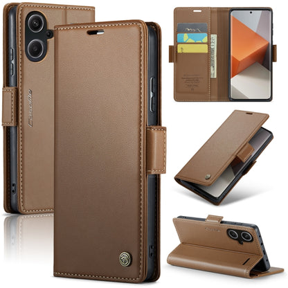 CaseMe 023 Butterfly Buckle Litchi Texture RFID Anti-theft Leather Phone Case, For Xiaomi Redmi Note 13 5G, For Xiaomi Redmi Note 13 Pro+ 5G, For Xiaomi Redmi Note 13 Pro 5G, For Xiaomi Redmi 12 4G／12 5G／Note 12R／POCO M6 Pro 5G
