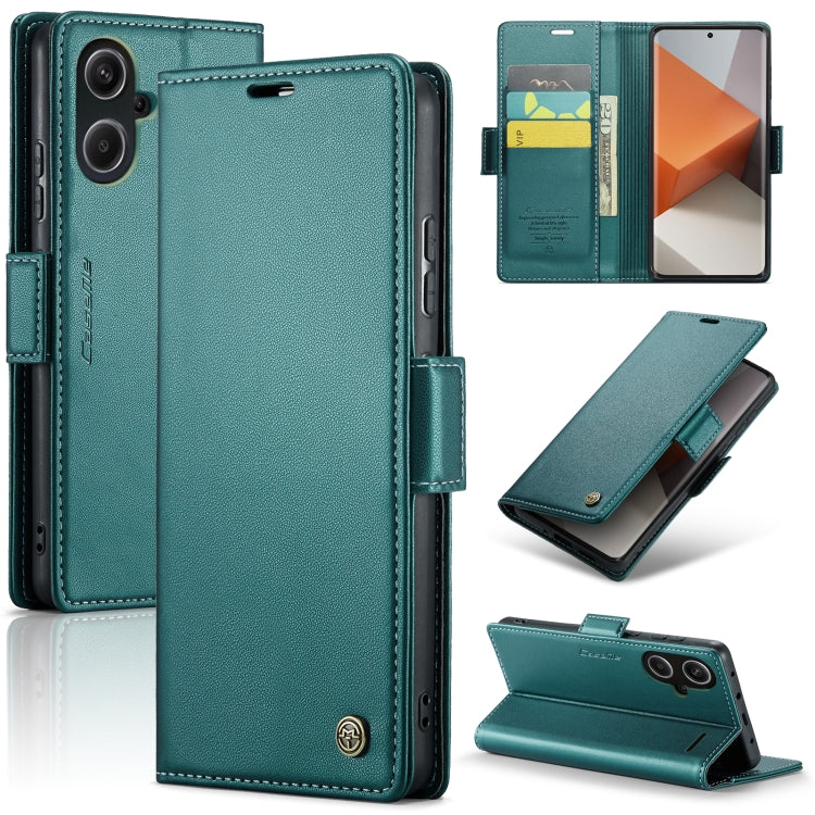 CaseMe 023 Butterfly Buckle Litchi Texture RFID Anti-theft Leather Phone Case, For Xiaomi Redmi Note 13 5G, For Xiaomi Redmi Note 13 Pro+ 5G, For Xiaomi Redmi Note 13 Pro 5G, For Xiaomi Redmi 12 4G／12 5G／Note 12R／POCO M6 Pro 5G