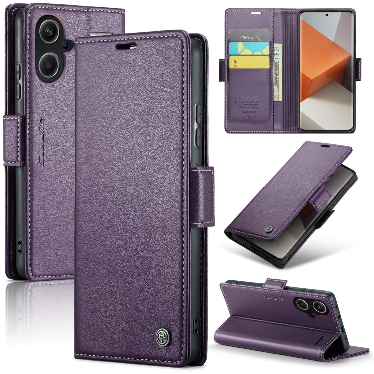 CaseMe 023 Butterfly Buckle Litchi Texture RFID Anti-theft Leather Phone Case, For Xiaomi Redmi Note 13 5G, For Xiaomi Redmi Note 13 Pro+ 5G, For Xiaomi Redmi Note 13 Pro 5G, For Xiaomi Redmi 12 4G／12 5G／Note 12R／POCO M6 Pro 5G