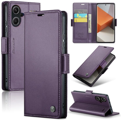CaseMe 023 Butterfly Buckle Litchi Texture RFID Anti-theft Leather Phone Case, For Xiaomi Redmi Note 13 5G, For Xiaomi Redmi Note 13 Pro+ 5G, For Xiaomi Redmi Note 13 Pro 5G, For Xiaomi Redmi 12 4G／12 5G／Note 12R／POCO M6 Pro 5G