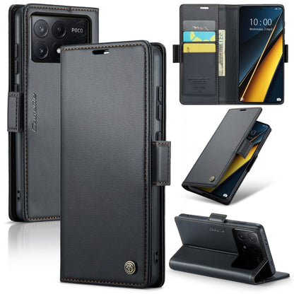 CaseMe 023 Butterfly Buckle Litchi Texture RFID Anti-theft Leather Phone Case, For Xiaomi Poco X6 Pro 5G/Redmi K70E 5G, For Xiaomi Poco X6 5G, For Xiaomi 14 Pro, For Xiaomi 14