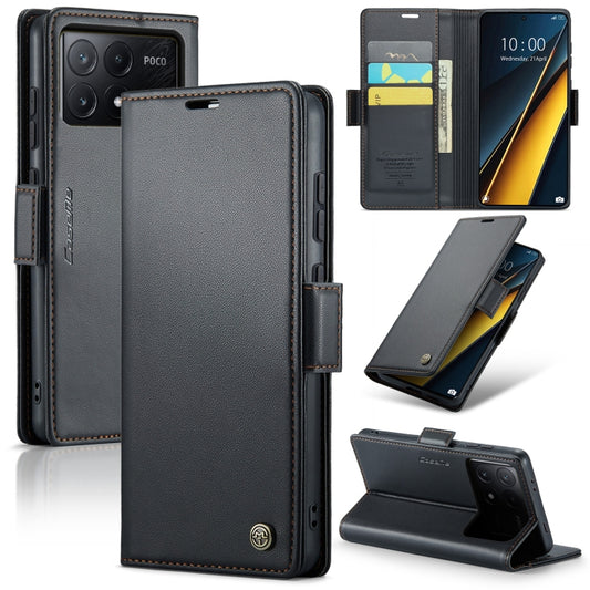 CaseMe 023 Butterfly Buckle Litchi Texture RFID Anti-theft Leather Phone Case, For Xiaomi Poco X6 Pro 5G/Redmi K70E 5G, For Xiaomi Poco X6 5G, For Xiaomi 14 Pro, For Xiaomi 14