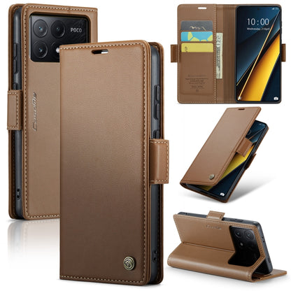 CaseMe 023 Butterfly Buckle Litchi Texture RFID Anti-theft Leather Phone Case, For Xiaomi Poco X6 Pro 5G/Redmi K70E 5G, For Xiaomi Poco X6 5G, For Xiaomi 14 Pro, For Xiaomi 14