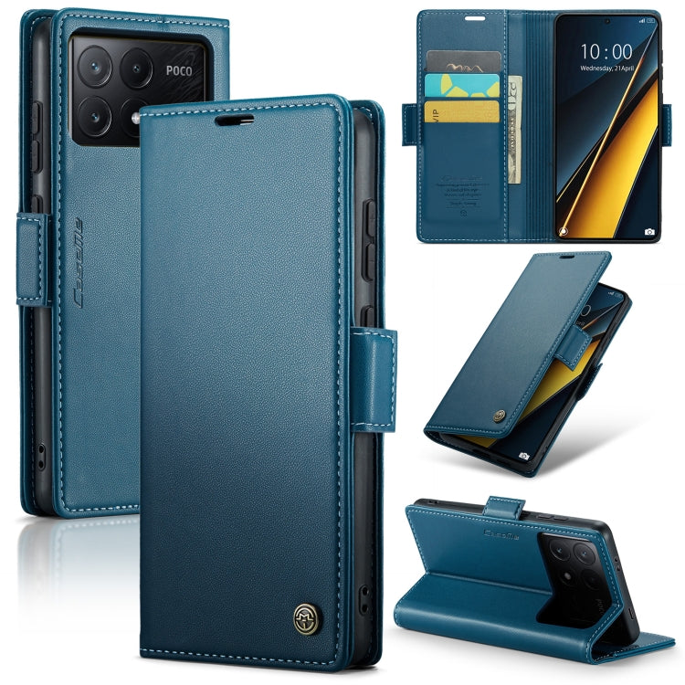 CaseMe 023 Butterfly Buckle Litchi Texture RFID Anti-theft Leather Phone Case, For Xiaomi Poco X6 Pro 5G/Redmi K70E 5G, For Xiaomi Poco X6 5G, For Xiaomi 14 Pro, For Xiaomi 14