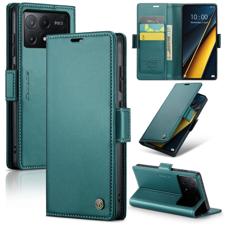 CaseMe 023 Butterfly Buckle Litchi Texture RFID Anti-theft Leather Phone Case, For Xiaomi Poco X6 Pro 5G/Redmi K70E 5G, For Xiaomi Poco X6 5G, For Xiaomi 14 Pro, For Xiaomi 14