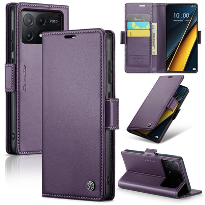 CaseMe 023 Butterfly Buckle Litchi Texture RFID Anti-theft Leather Phone Case, For Xiaomi Poco X6 Pro 5G/Redmi K70E 5G, For Xiaomi Poco X6 5G, For Xiaomi 14 Pro, For Xiaomi 14