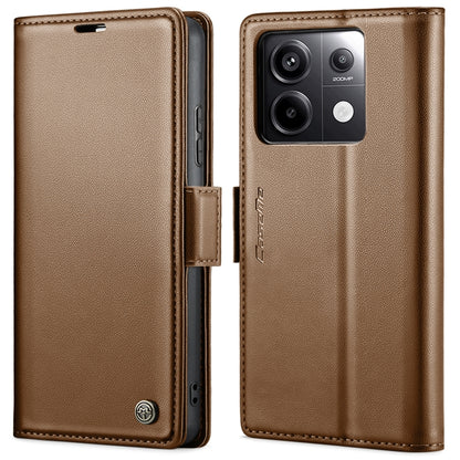 CaseMe 023 Butterfly Buckle Litchi Texture RFID Anti-theft Leather Phone Case, For Xiaomi Redmi Note 13 Pro 4G, For Xiaomi Redmi Note 13 4G, For Xiaomi Redmi 13C 4G / 13C 5G, For Xiaomi Poco C65 4G