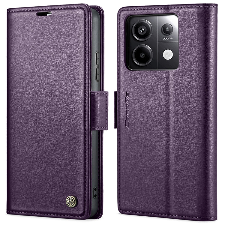 CaseMe 023 Butterfly Buckle Litchi Texture RFID Anti-theft Leather Phone Case, For Xiaomi Redmi Note 13 Pro 4G, For Xiaomi Redmi Note 13 4G, For Xiaomi Redmi 13C 4G / 13C 5G, For Xiaomi Poco C65 4G