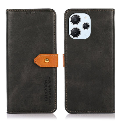 KHAZNEH Dual-color Cowhide Texture Flip Leather Phone Case, For Xiaomi Redmi Note 12S 4G, For Xiaomi Redmi 12 4G