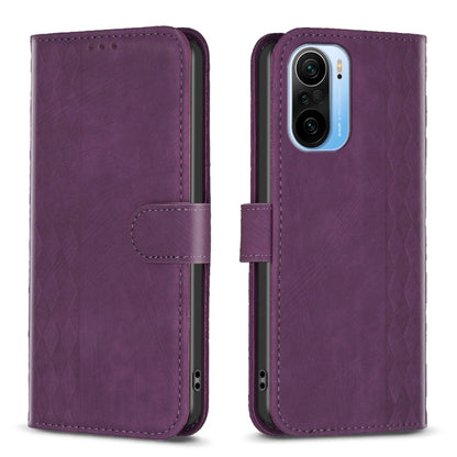 Plaid Embossed Leather Phone Case, For Xiaomi 11i / Redmi K40, For Xiaomi 12 Pro, For Xiaomi 12, For Xiaomi 11T / 11T Pro