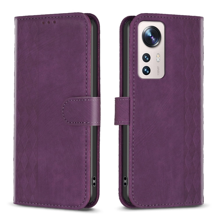 Plaid Embossed Leather Phone Case, For Xiaomi 13, For Xiaomi 12T / 12T Pro, For Xiaomi Redmi Note 11 Pro, For Xiaomi 12 Lite