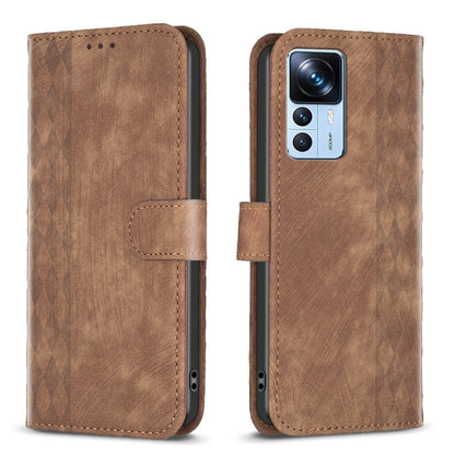 Plaid Embossed Leather Phone Case, For Xiaomi 13, For Xiaomi 12T / 12T Pro, For Xiaomi Redmi Note 11 Pro, For Xiaomi 12 Lite