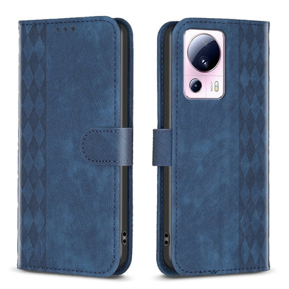Plaid Embossed Leather Phone Case, For Xiaomi Redmi 12C, For Xiaomi 13 Lite 5G / Civi 2, For Xiaomi Redmi K60 / K60 Pro, For Xiaomi 13 Pro