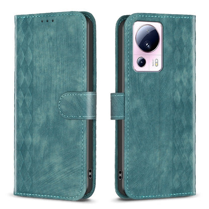 Plaid Embossed Leather Phone Case, For Xiaomi Redmi 12C, For Xiaomi 13 Lite 5G / Civi 2, For Xiaomi Redmi K60 / K60 Pro, For Xiaomi 13 Pro