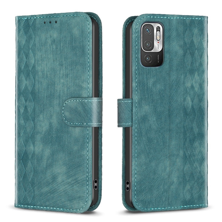 Plaid Embossed Leather Phone Case, For Xiaomi Poco M3 Pro, For Xiaomi 11 Lite, For Xiaomi Redmi Note 10 4G, For Xiaomi Redmi Note 10 Pro