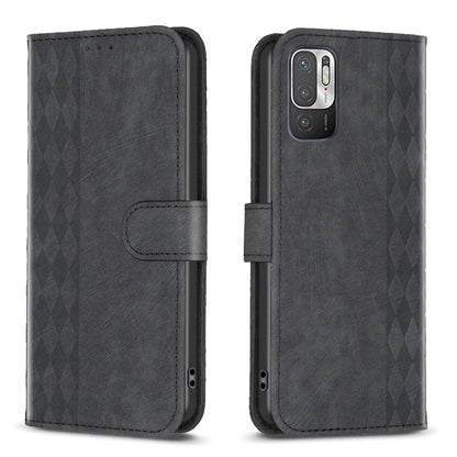 Plaid Embossed Leather Phone Case, For Xiaomi Poco M3 Pro, For Xiaomi 11 Lite, For Xiaomi Redmi Note 10 4G, For Xiaomi Redmi Note 10 Pro