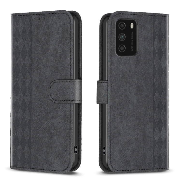 Plaid Embossed Leather Phone Case, For Xiaomi Poco M3 CN Version, For Xiaomi Poco X3 / X3 NFC, For Xiaomi Redmi 9A, For Xiaomi Redmi 9