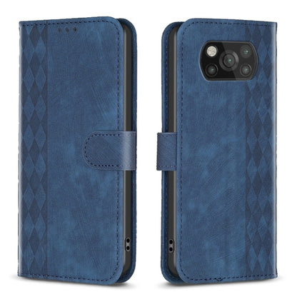 Plaid Embossed Leather Phone Case, For Xiaomi Poco M3 CN Version, For Xiaomi Poco X3 / X3 NFC, For Xiaomi Redmi 9A, For Xiaomi Redmi 9