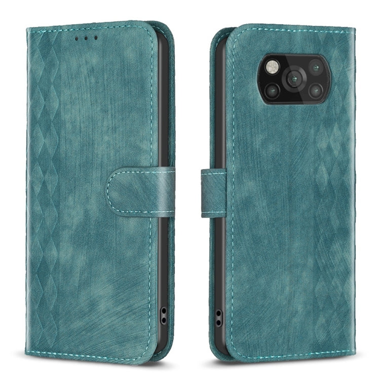 Plaid Embossed Leather Phone Case, For Xiaomi Poco M3 CN Version, For Xiaomi Poco X3 / X3 NFC, For Xiaomi Redmi 9A, For Xiaomi Redmi 9