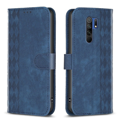 Plaid Embossed Leather Phone Case, For Xiaomi Poco M3 CN Version, For Xiaomi Poco X3 / X3 NFC, For Xiaomi Redmi 9A, For Xiaomi Redmi 9
