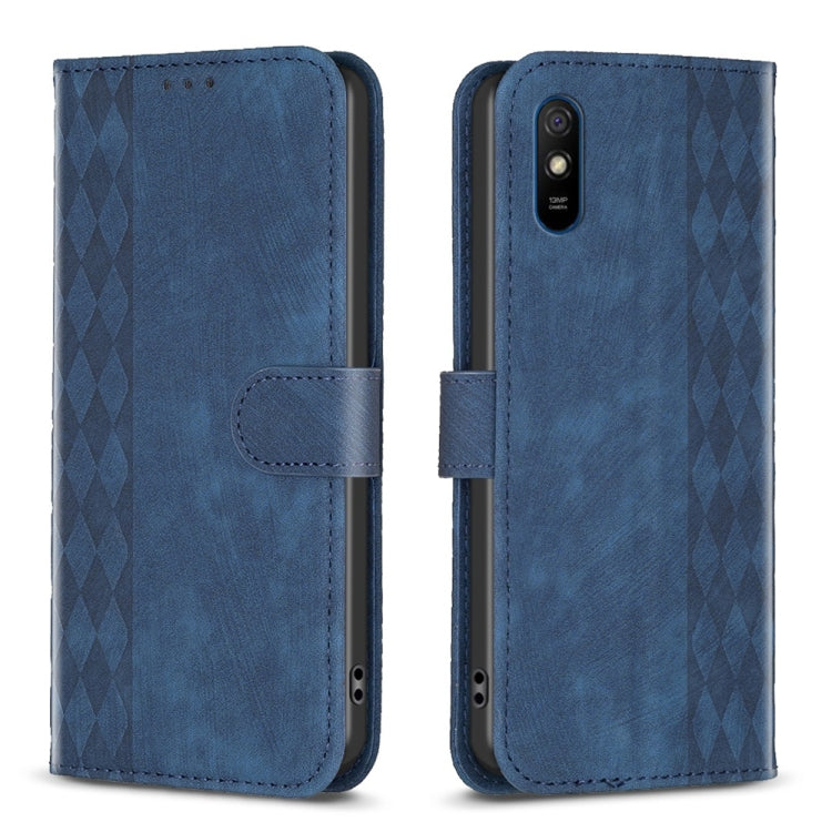 Plaid Embossed Leather Phone Case, For Xiaomi Poco M3 CN Version, For Xiaomi Poco X3 / X3 NFC, For Xiaomi Redmi 9A, For Xiaomi Redmi 9