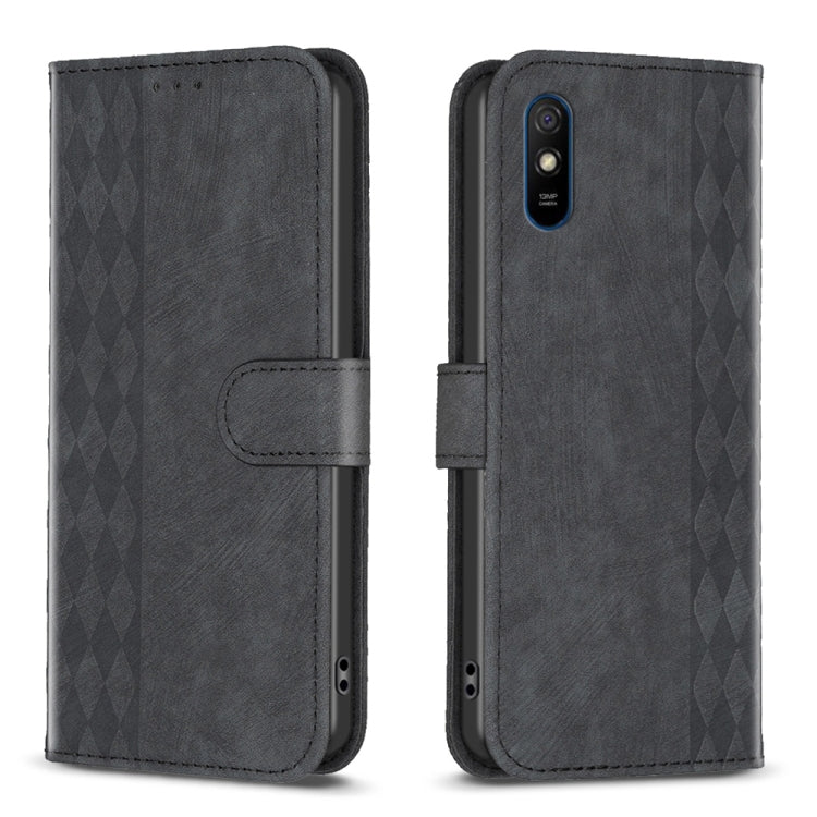 Plaid Embossed Leather Phone Case, For Xiaomi Poco M3 CN Version, For Xiaomi Poco X3 / X3 NFC, For Xiaomi Redmi 9A, For Xiaomi Redmi 9