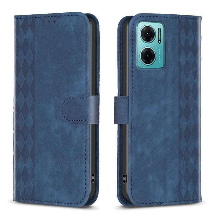 Plaid Embossed Leather Phone Case, For Xiaomi Redmi 10 5G / Note 11E, For Xiaomi Redmi 10C, For Xiaomi Redmi Note 11, For Xiaomi Redmi 10 2022