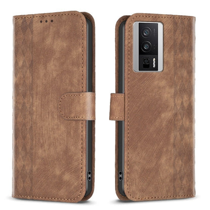 Plaid Embossed Leather Phone Case, For Xiaomi Redmi 12C, For Xiaomi 13 Lite 5G / Civi 2, For Xiaomi Redmi K60 / K60 Pro, For Xiaomi 13 Pro