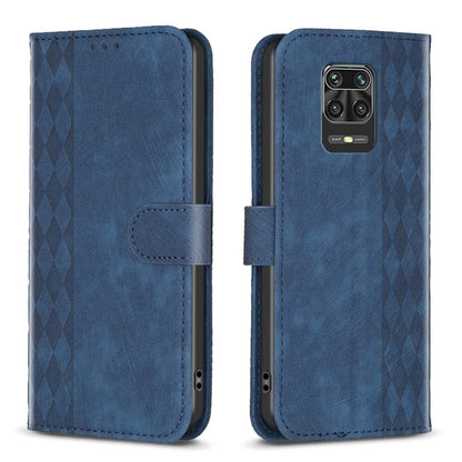Plaid Embossed Leather Phone Case, For Xiaomi Redmi 9C, For Xiaomi Redmi Note 9, For Xiaomi Redmi Note 9 Pro