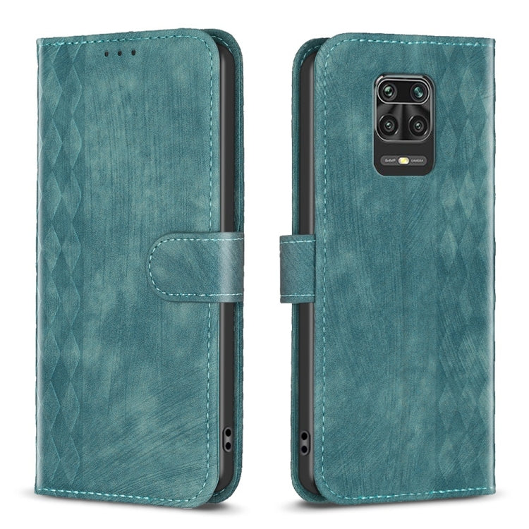 Plaid Embossed Leather Phone Case, For Xiaomi Redmi 9C, For Xiaomi Redmi Note 9, For Xiaomi Redmi Note 9 Pro