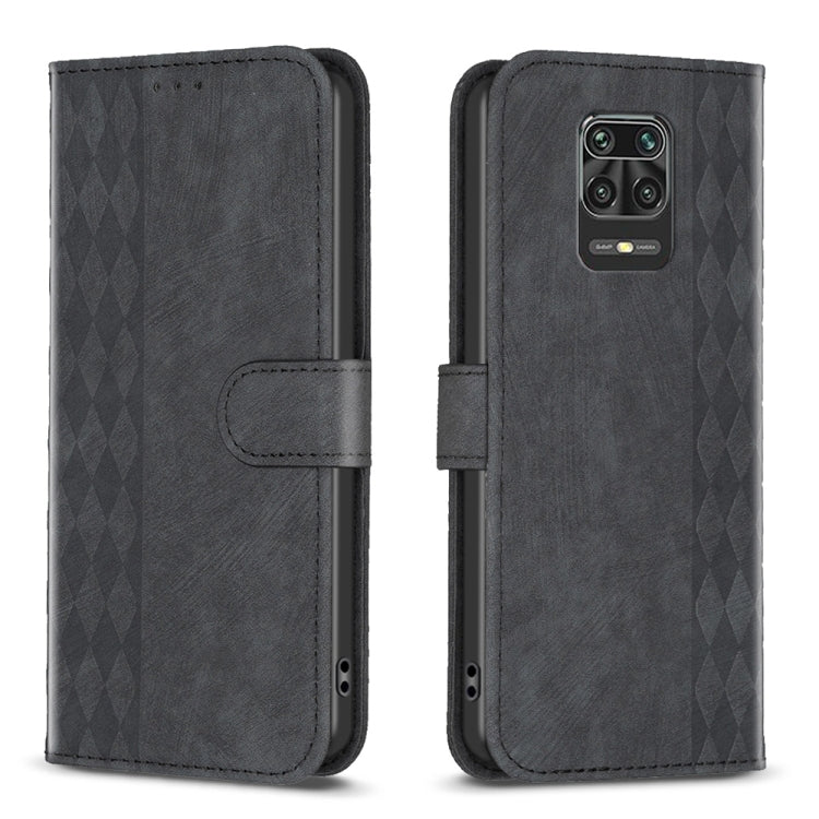 Plaid Embossed Leather Phone Case, For Xiaomi Redmi 9C, For Xiaomi Redmi Note 9, For Xiaomi Redmi Note 9 Pro