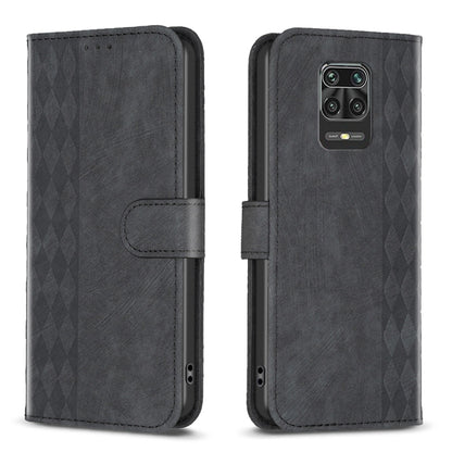 Plaid Embossed Leather Phone Case, For Xiaomi Redmi 9C, For Xiaomi Redmi Note 9, For Xiaomi Redmi Note 9 Pro