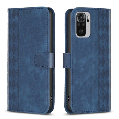 Plaid Embossed Leather Phone Case, For Xiaomi Poco M3 Pro, For Xiaomi 11 Lite, For Xiaomi Redmi Note 10 4G, For Xiaomi Redmi Note 10 Pro
