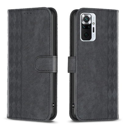 Plaid Embossed Leather Phone Case, For Xiaomi Poco M3 Pro, For Xiaomi 11 Lite, For Xiaomi Redmi Note 10 4G, For Xiaomi Redmi Note 10 Pro