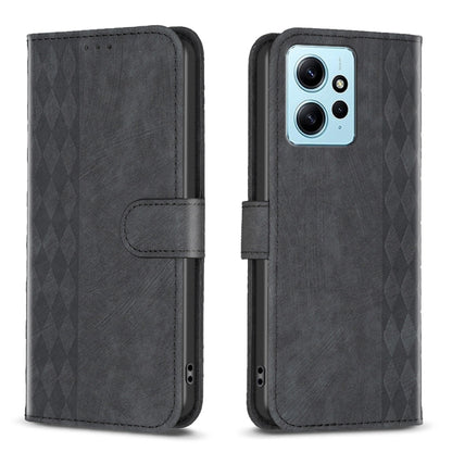 Plaid Embossed Leather Phone Case, For Xiaomi Poco F5 5G / Redmi Note 12 Turbo, For Xiaomi Redmi Note 12S 4G / Note 11, For Xiaomi Redmi Note 12 4G Global, For Xiaomi Civi 3 5G