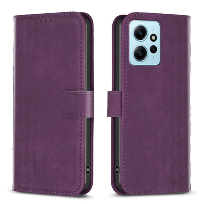 Plaid Embossed Leather Phone Case, For Xiaomi Poco F5 5G / Redmi Note 12 Turbo, For Xiaomi Redmi Note 12S 4G / Note 11, For Xiaomi Redmi Note 12 4G Global, For Xiaomi Civi 3 5G