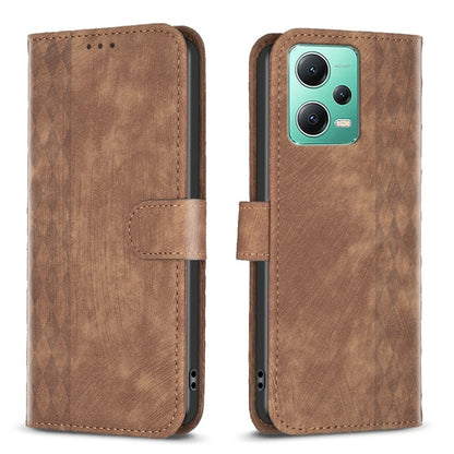 Plaid Embossed Leather Phone Case, For Xiaomi Redmi A1 / A1+, For Xiaomi Redmi Note 12 Pro+ Global, For Xiaomi Redmi Note 12 Pro Global, For Xiaomi Redmi Note 12 5G Global