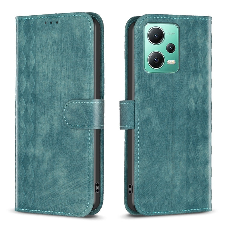 Plaid Embossed Leather Phone Case, For Xiaomi Redmi A1 / A1+, For Xiaomi Redmi Note 12 Pro+ Global, For Xiaomi Redmi Note 12 Pro Global, For Xiaomi Redmi Note 12 5G Global