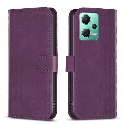 Plaid Embossed Leather Phone Case, For Xiaomi Redmi A1 / A1+, For Xiaomi Redmi Note 12 Pro+ Global, For Xiaomi Redmi Note 12 Pro Global, For Xiaomi Redmi Note 12 5G Global