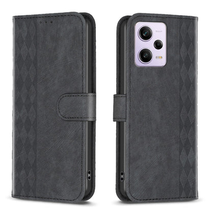 Plaid Embossed Leather Phone Case, For Xiaomi Redmi A1 / A1+, For Xiaomi Redmi Note 12 Pro+ Global, For Xiaomi Redmi Note 12 Pro Global, For Xiaomi Redmi Note 12 5G Global